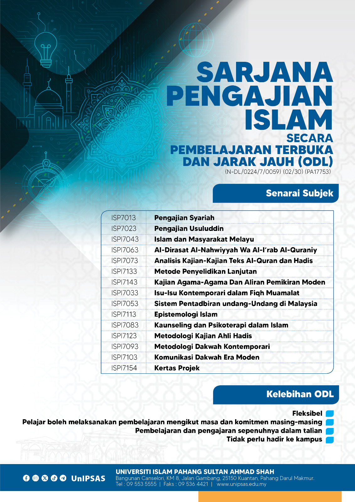 Sarjana Pengajian Islam (ODL) UnIPSAS 09102025 PAGE02